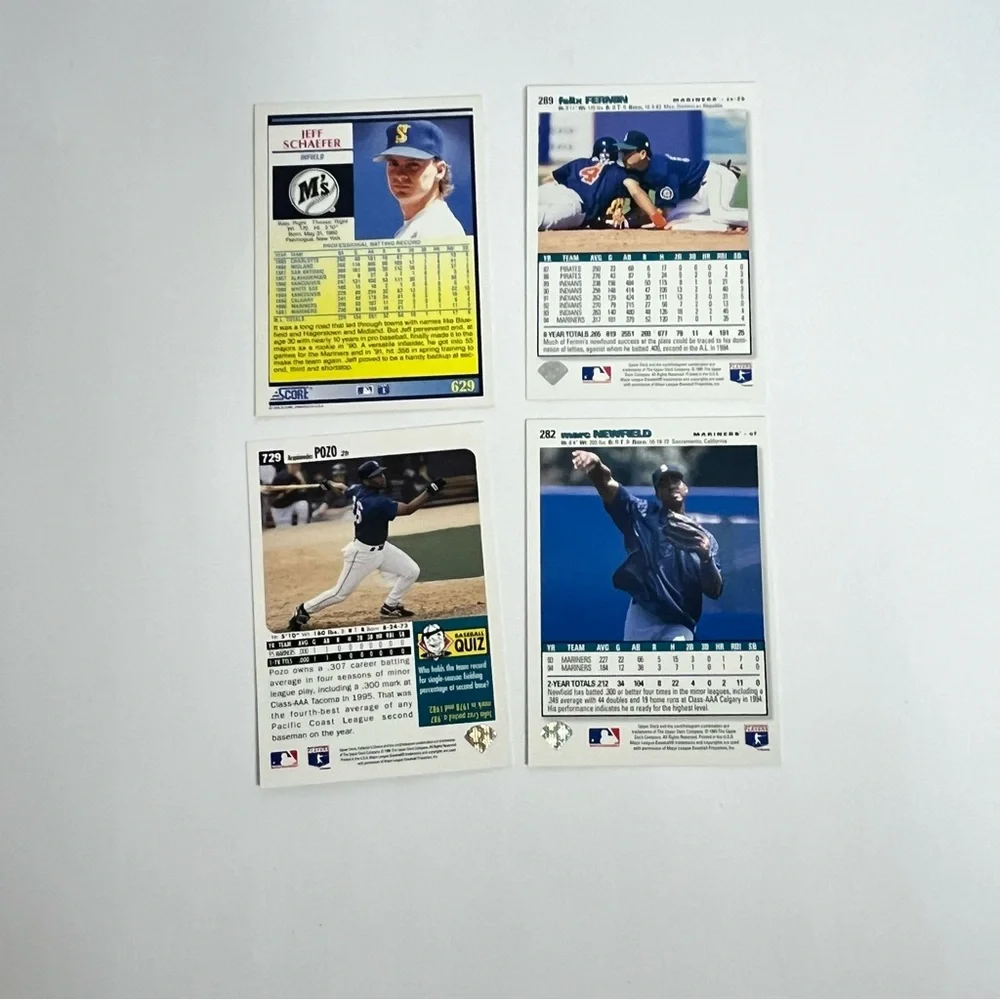 vintage‎ 90s baseball card lot seattle mariners crafting junk journaling